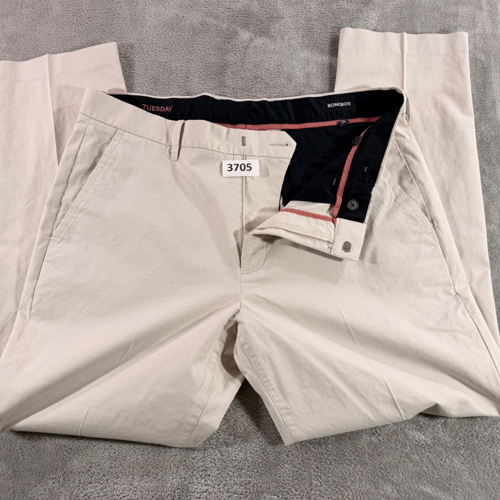 Bonobos Chino Pants Men 36x31 Beige Tuesday Weekday Warriors Micro Pattern